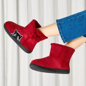 Cute Cat Cozy Indoor Bootie Slippers